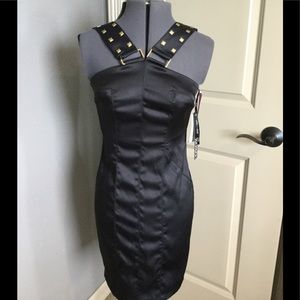 Black Dress with gold detail. NWT